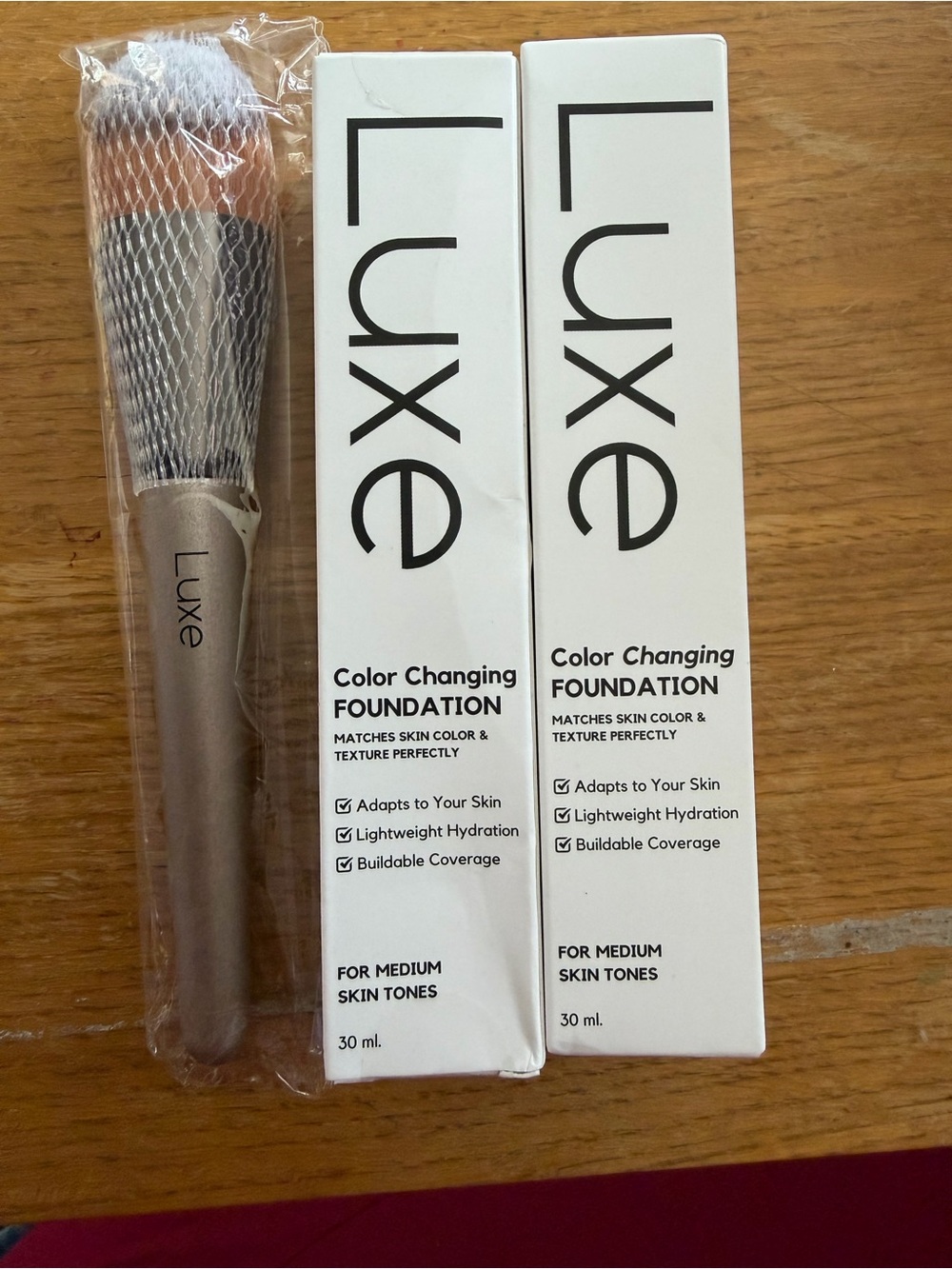 Luxe Brush and Foundation Two Boxes